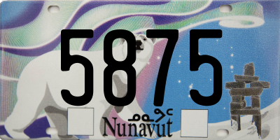 NU license plate 5875