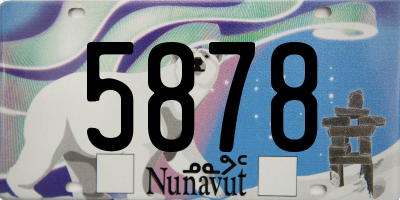 NU license plate 5878