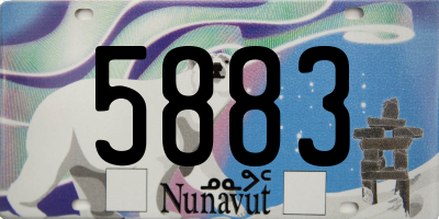 NU license plate 5883