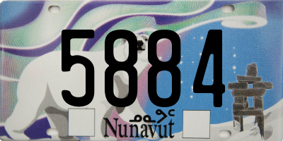 NU license plate 5884