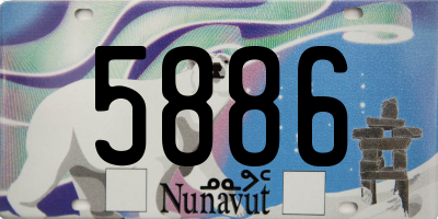 NU license plate 5886