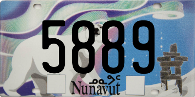 NU license plate 5889