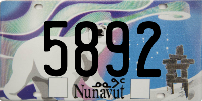 NU license plate 5892