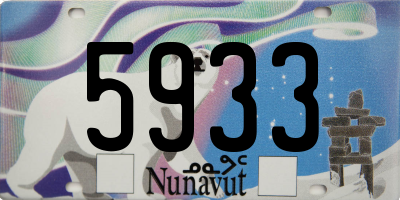 NU license plate 5933