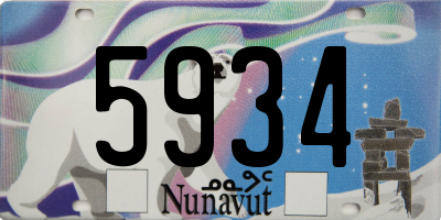 NU license plate 5934