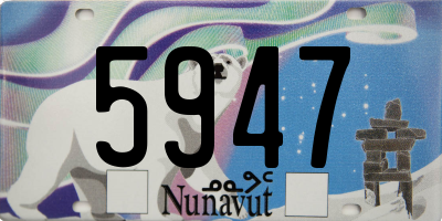 NU license plate 5947