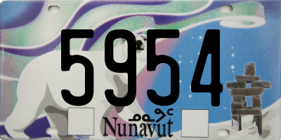 NU license plate 5954