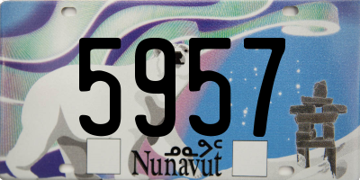 NU license plate 5957