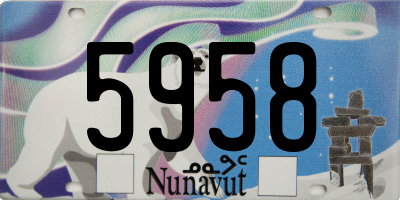 NU license plate 5958