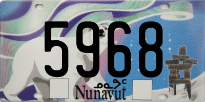 NU license plate 5968