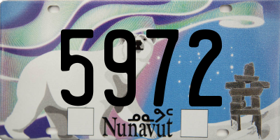 NU license plate 5972