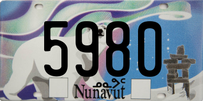 NU license plate 5980