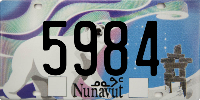 NU license plate 5984