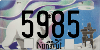 NU license plate 5985