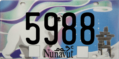 NU license plate 5988