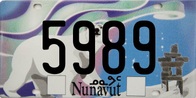 NU license plate 5989