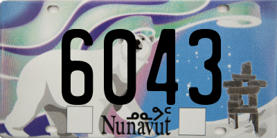 NU license plate 6043