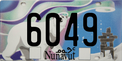 NU license plate 6049