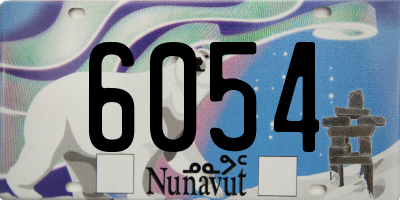 NU license plate 6054