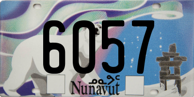 NU license plate 6057