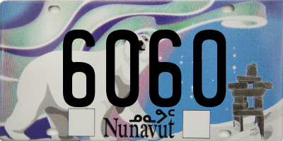 NU license plate 6060