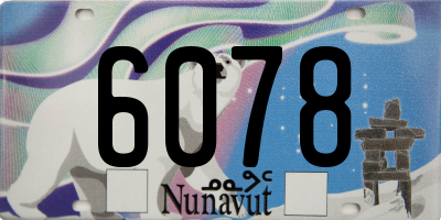 NU license plate 6078