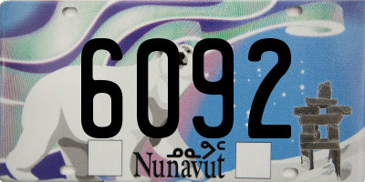 NU license plate 6092