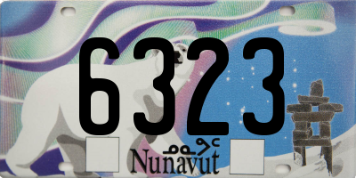 NU license plate 6323