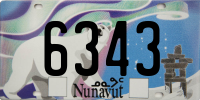 NU license plate 6343