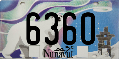 NU license plate 6360