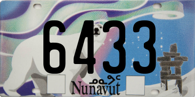 NU license plate 6433