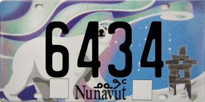 NU license plate 6434