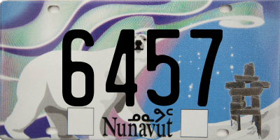 NU license plate 6457