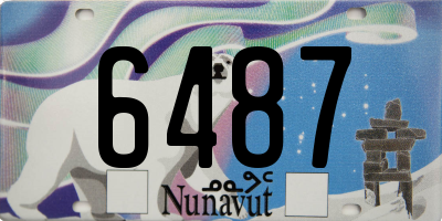 NU license plate 6487