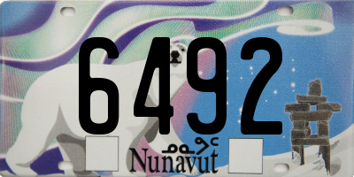 NU license plate 6492