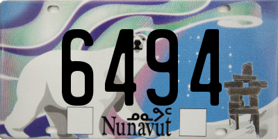 NU license plate 6494