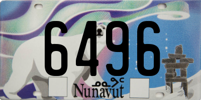 NU license plate 6496