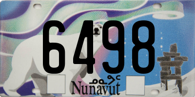 NU license plate 6498