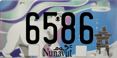 NU license plate 6586