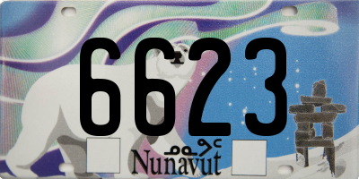 NU license plate 6623