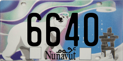 NU license plate 6640