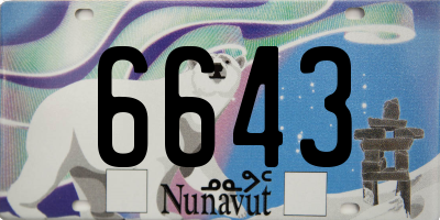 NU license plate 6643