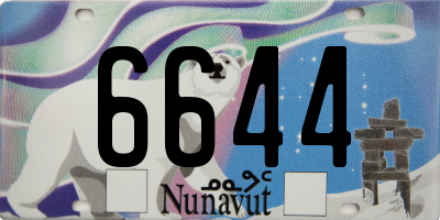 NU license plate 6644