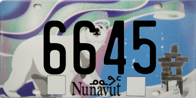 NU license plate 6645