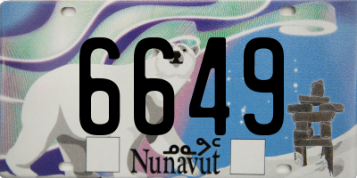 NU license plate 6649