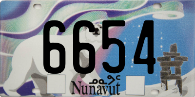 NU license plate 6654