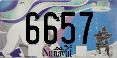 NU license plate 6657