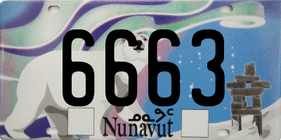 NU license plate 6663