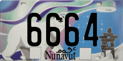 NU license plate 6664