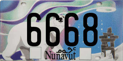 NU license plate 6668